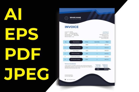 Download Corporate Invoice Template Modern Layout - Layout Collection