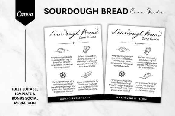 Download Sourdough Bread Care Card Template 4 - Care Collection