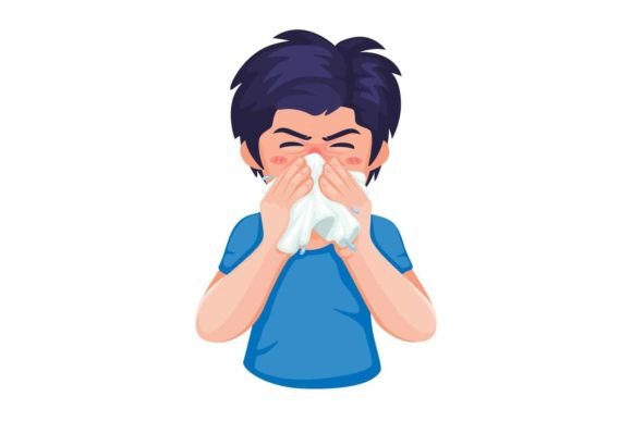 Download Boy Sneezing Flu and Allergy Symptom - Flu Collection